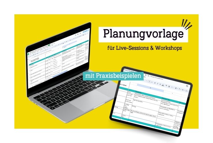 Workshops planen - Live Sessions planen Vorlage